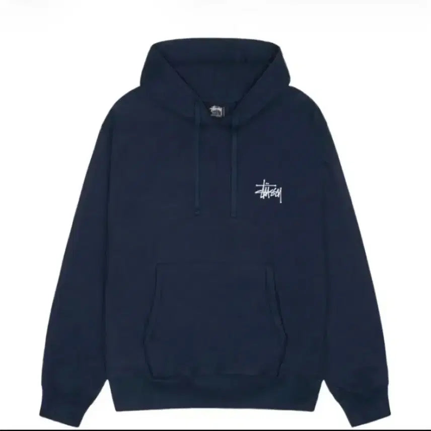 [BUNJANG] Stussy Basic Hoodie Navy / 스투시 베이직 후드티 네이비 [L]