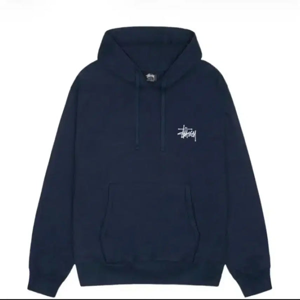 [BUNJANG] Stussy Basic Hoodie Navy / 스투시 베이직 후드티 네이비 [L]
