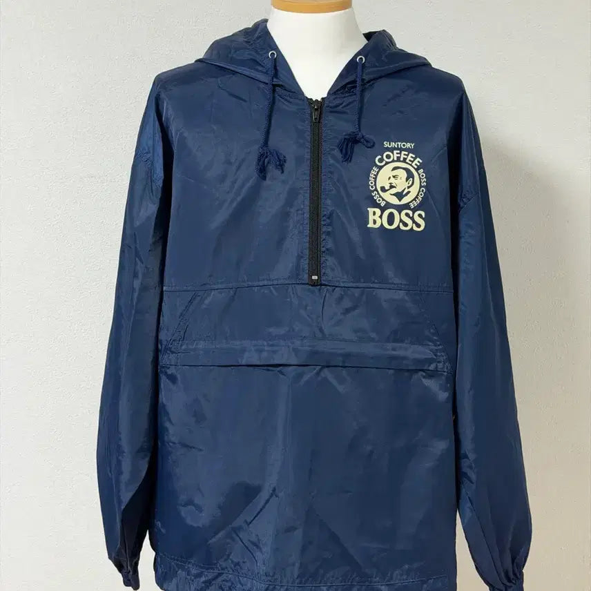 [BUNJANG] Vintage Boss Coffee Half Zip Anorak / 빈티지 보스커피 반집업 아노락