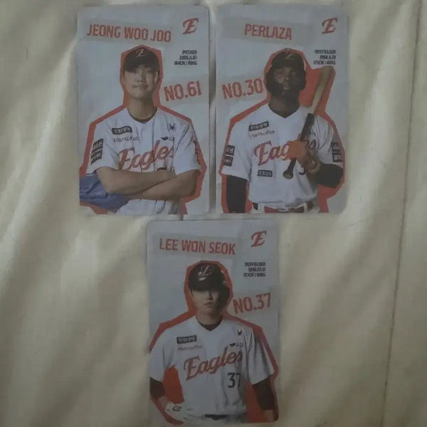 [BUNJANG] Hanwha Eagles Jeong Woo-ju, Peraza, Lee Won-seok Bundle Photocards / 한화이글스 정우주 페라자 이원석 포카 일괄 양도