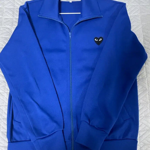 [BUNJANG] Comme des Garçons Play Blue Track Top L / 꼼데가르송 블루 트랙탑 L