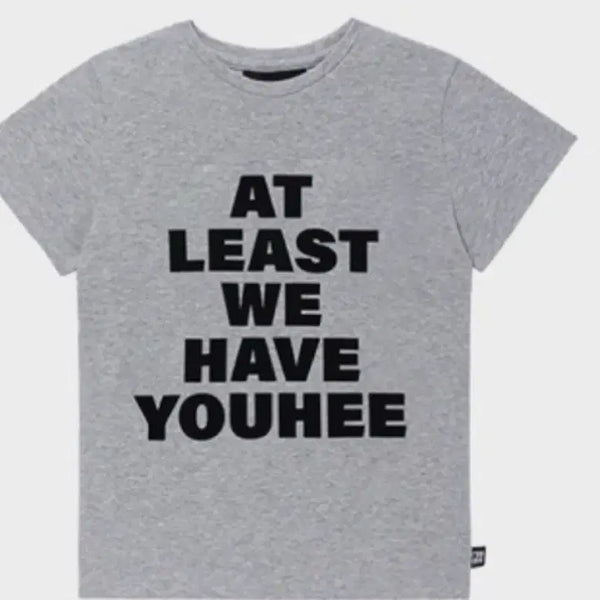 [BUNJANG] YOOI Lettering T-Shirt Gray / 유희 레터링 티셔츠 그레이