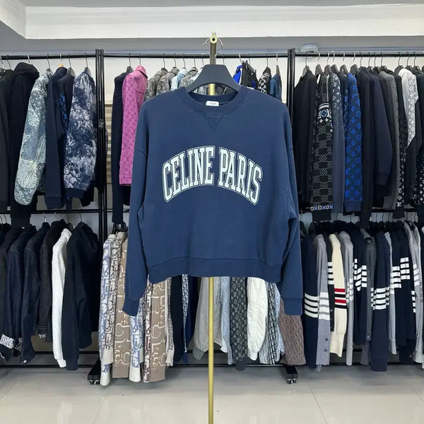[BUNJANG] Celine Paris Sweatshirt Navy (XS) / (XS) 셀린느 파리스 여성 맨투맨 네이비