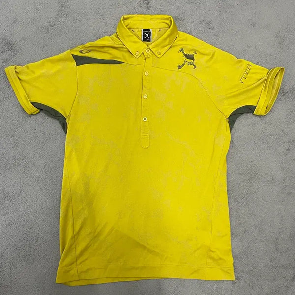 [BUNJANG] Oakley Skull Logo Performance Short Sleeve Polo Shirt - M / 오클리 스컬 로고 기능성 반팔 카라티 M