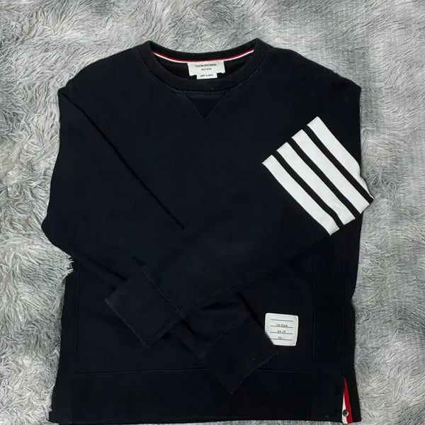 [BUNJANG] Thom Browne Navy 4-Bar Diagonal Sweatshirt Size 3 (L) / 톰브라운 네이비 4-바 사선 3사 맨투맨