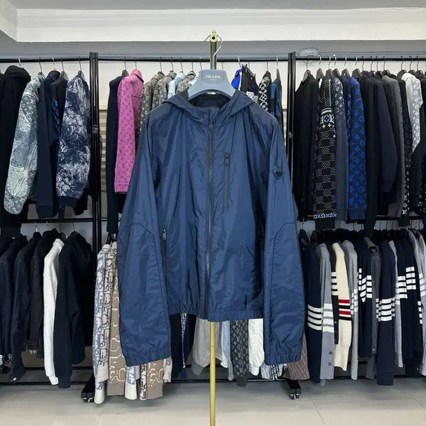 [BUNJANG] Prada Re-Nylon Windbreaker Navy / (S) 프라다 리나일론 바람막이 네이비
