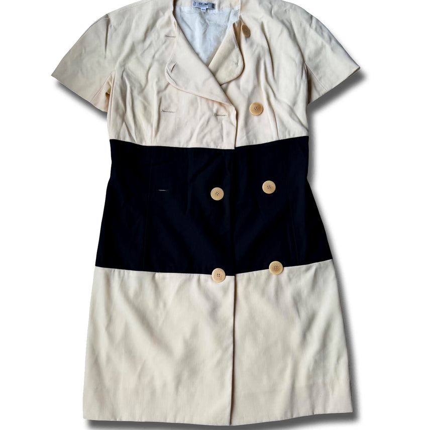 [BUNJANG] Celine Two-Tone Color Dress Jacket / 셀린느 투톤 컬러 원피스 자켓