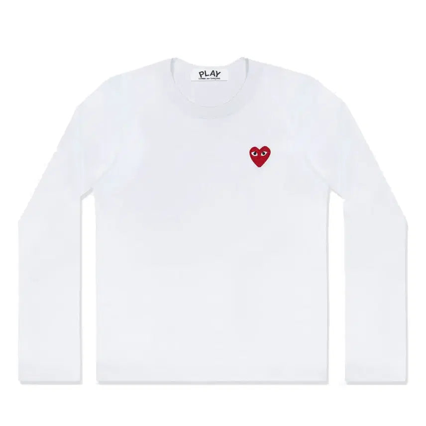 [BUNJANG] Comme des Garçons Play Long Sleeve T-Shirt White / 꼼데가르송 플레이 롱슬리브 화이트/ 급처