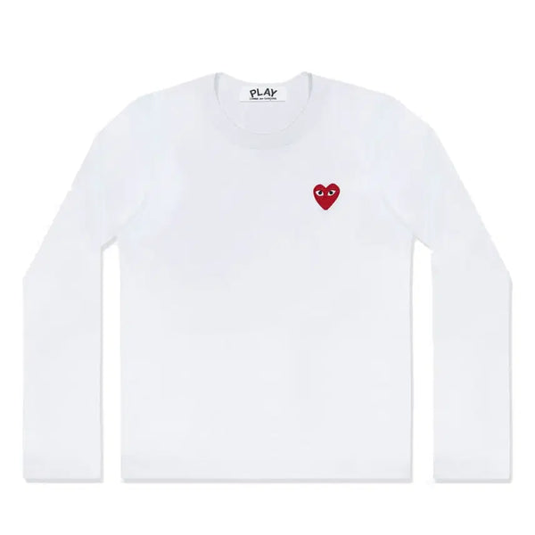 [BUNJANG] Comme des Garçons Play Long Sleeve T-Shirt White / 꼼데가르송 플레이 롱슬리브 화이트/ 급처