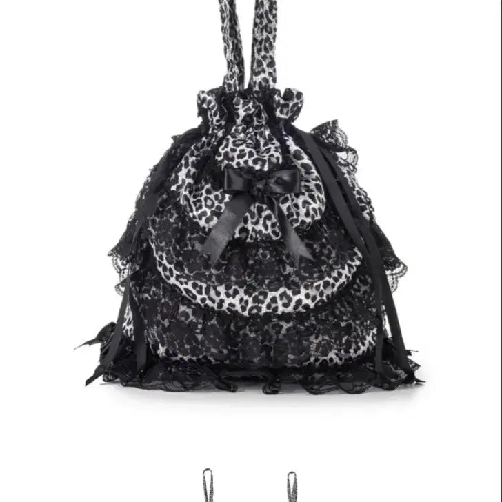 [BUNJANG] BABYMETAL CLUB Leopard Ribbon Bag / 베이비메탈클럽 레오파드 리본 백
