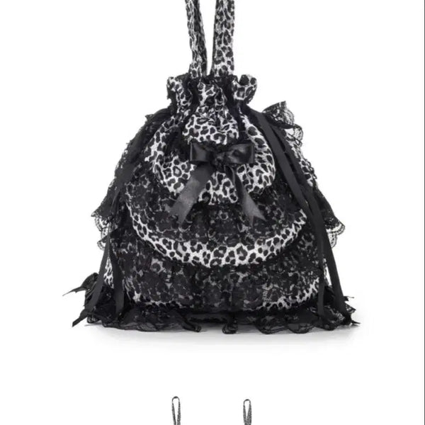 [BUNJANG] BABYMETAL CLUB Leopard Ribbon Bag / 베이비메탈클럽 레오파드 리본 백