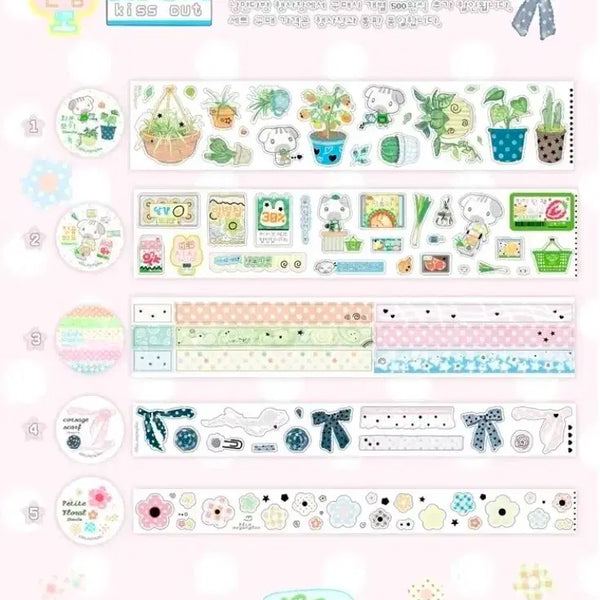[BUNJANG] Gim Moyanggun Romantic Cafe New Kiss Cut Stickers (6 Types) / 김모양군 낭만다방 신상 키스컷 6종 띵
