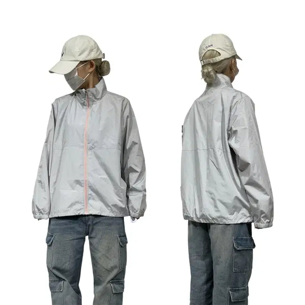 [BUNJANG] Head Grey Oversized Windbreaker Track Jacket XL / 헤드 그레이 오버핏 바람막이 트랙 자켓 XL