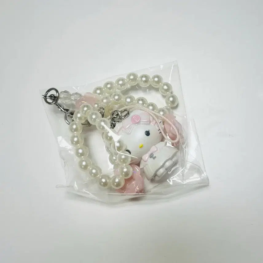 [BUNJANG] Sanrio Charmmy Kitty White Frill Strap / 화이트프릴 챠미키티 스트랩 판매합니다