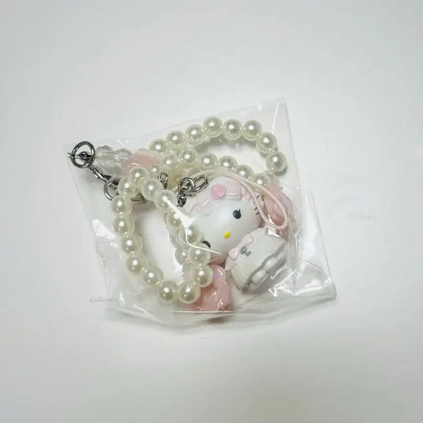 [BUNJANG] Sanrio Charmmy Kitty White Frill Strap / 화이트프릴 챠미키티 스트랩 판매합니다