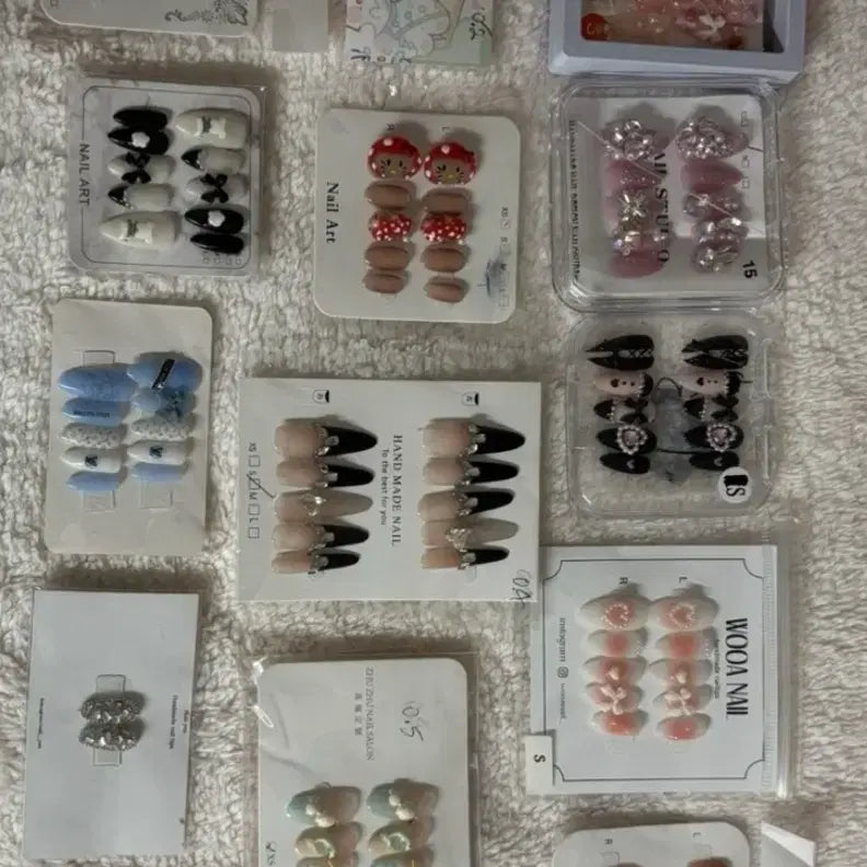 [BUNJANG] Assorted Design Nail Art Tips Set / 다양한 디자인 네일아트 팁 세트