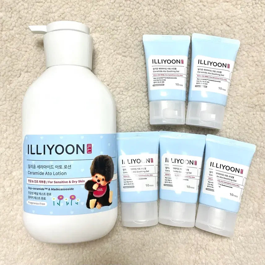 [BUNJANG] Illiyoon Ceramide Ato Lotion 600ml + Ato Soothing Gel 150ml Set / 일리윤 세라마이드 아토 로션 600ml+아토 수딩 젤 150ml 새상품