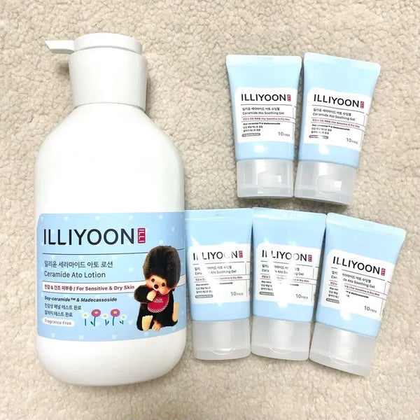 [BUNJANG] Illiyoon Ceramide Ato Lotion 600ml + Ato Soothing Gel 150ml Set / 일리윤 세라마이드 아토 로션 600ml+아토 수딩 젤 150ml 새상품