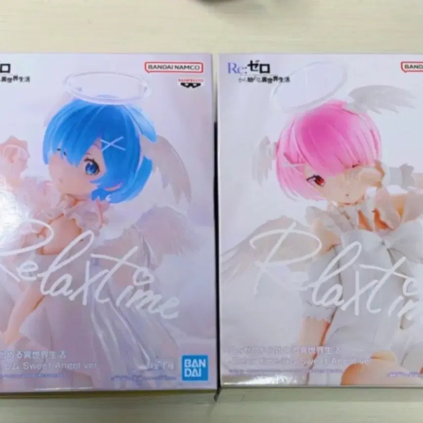 [BUNJANG] Re:Zero Rem & Ram Sweet Angel Relax Time Figure Bundle Set / 리제로 렘 람 스위트 엔젤 릴렉스타임 미소녀 피규어 일괄