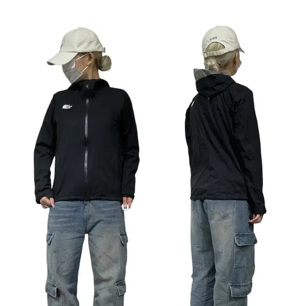 [BUNJANG] The North Face Black Windbreaker Hooded Track Jacket / 노스페이스 블랙 바람막이 후드 트랙 자켓 M