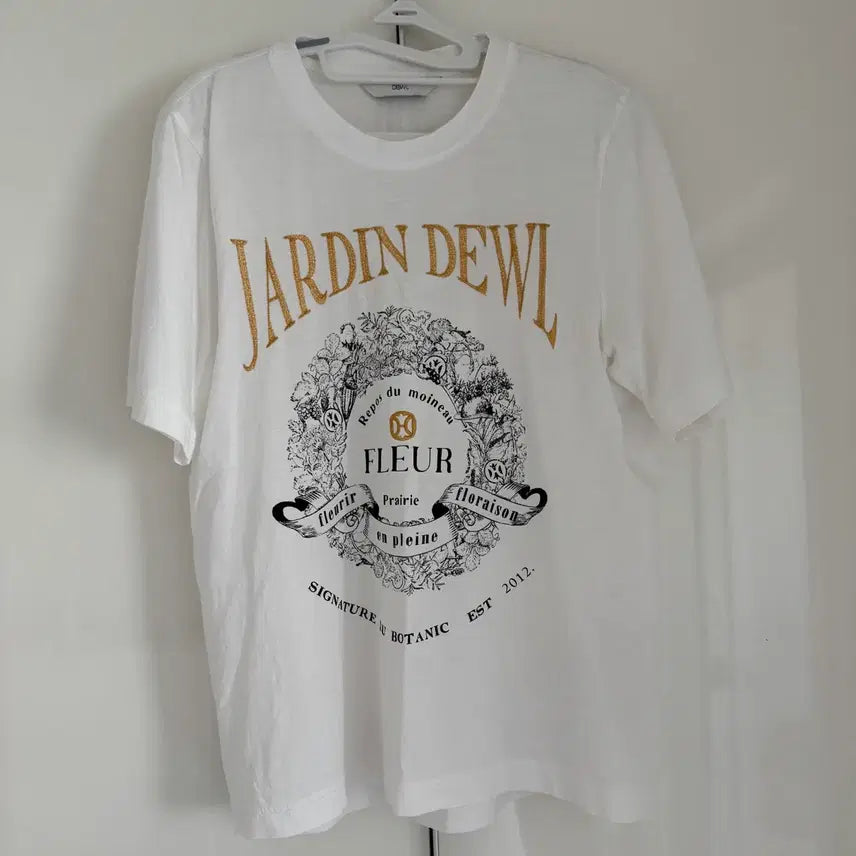 [BUNJANG] DUEL Flower Printing Silky Cotton Short-Sleeve T-shirt / 듀엘 플라워프린팅실키코튼 반팔티셔츠