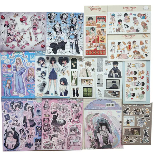 [BUNJANG] Domieworld City Collection Sticker Set (14 Sheets) / 도미월드 도시 포함 씰스 14장 원가 이하 판매 스티커 캐릭터 다꾸