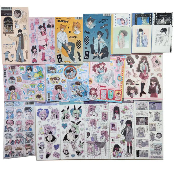 [BUNJANG] Sup Kkot Closet Dosi RooT & CANDLE Sealed Sticker Set / 수프 맹수상점 도시 포함 씰스 17장 원가 이하 판매 스티커 캐릭터 다꾸