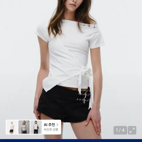 [BUNJANG] Midnight Move Tie Eye T (White) T-shirt / 미드나잇 무브 tie ey t (white)