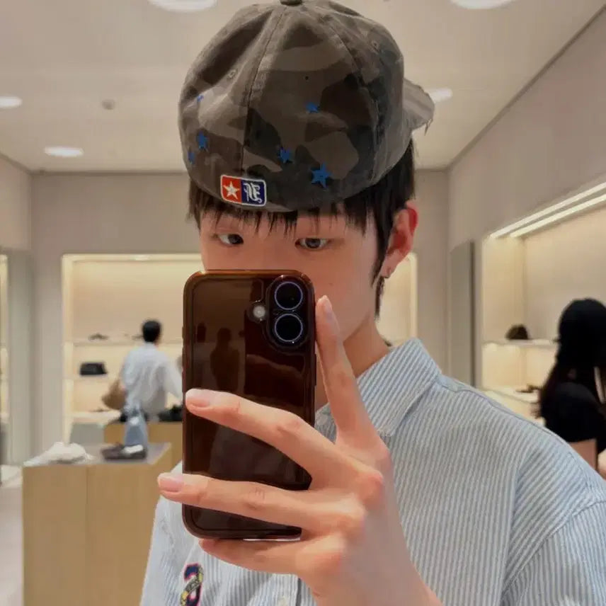 [BUNJANG] Primario Star Camo Damaged Cap Khaki / 프리마리오 스타 카모 데미지드 캡 카키
