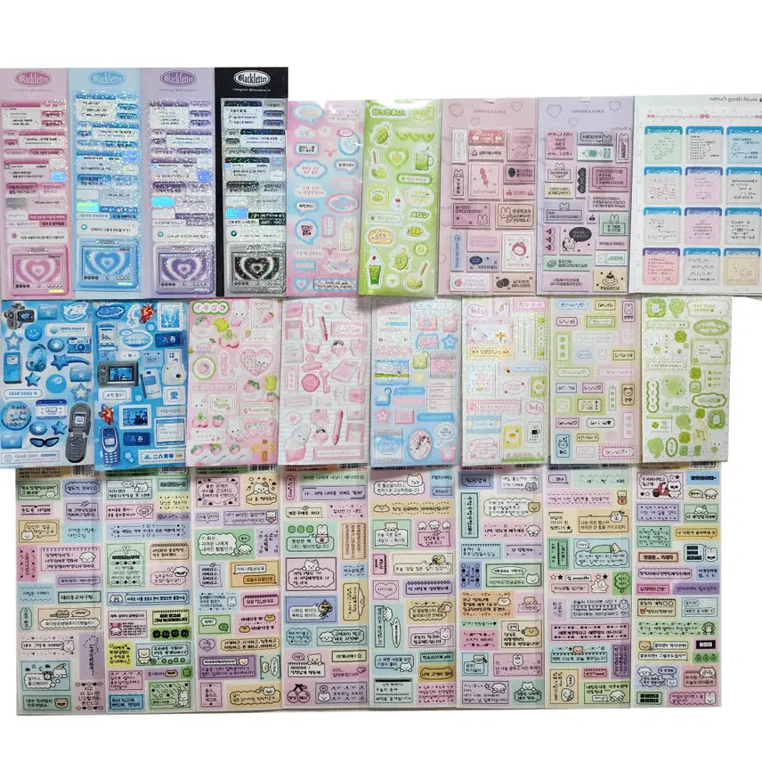 [BUNJANG] Seal Sticker Bundle Set (25 Sheets) / 씰스티커 25장 원가 이하 판매 레터링 꾸미기 주접 다꾸 폴꾸