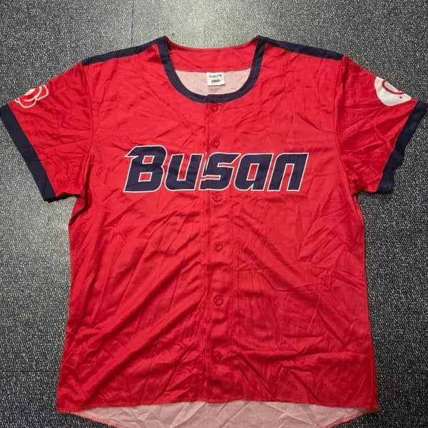 [BUNJANG] Lotte Giants Busan Camellia Baseball Uniform Size 105 / 롯데자이언츠 부산 동백 야구 유니폼 105