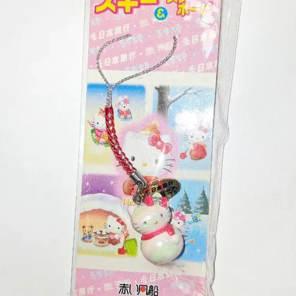 [BUNJANG] Vintage Snowman Kitty Strap / 고전 눈사람 키티스트랩