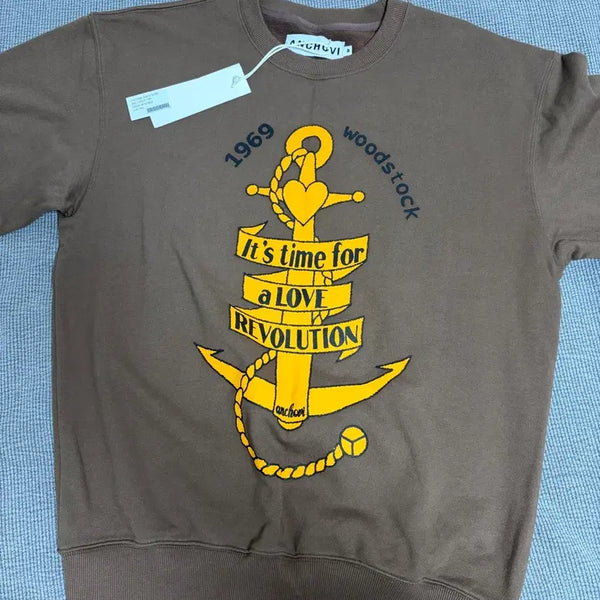 [BUNJANG] Anchovi Sweatshirt Brown Size M / (새상품) 앤초비 anchovi 스웻셔츠 맨투맨 브라운 m사이즈