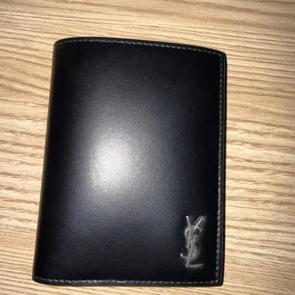 [BUNJANG] Saint Laurent Matelassé Leather Tiny Cassandra Card Holder Black / 생로랑 매트 레더 타이니 카산드라 크레딧 카드 지갑 블랙