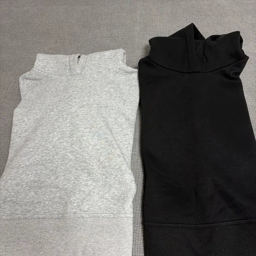 [BUNJANG] Zara Cropped Hooded Sweatshirt (Fleece Lined) / 자라 크롭 기모 기본 후드 블랙, 그레이