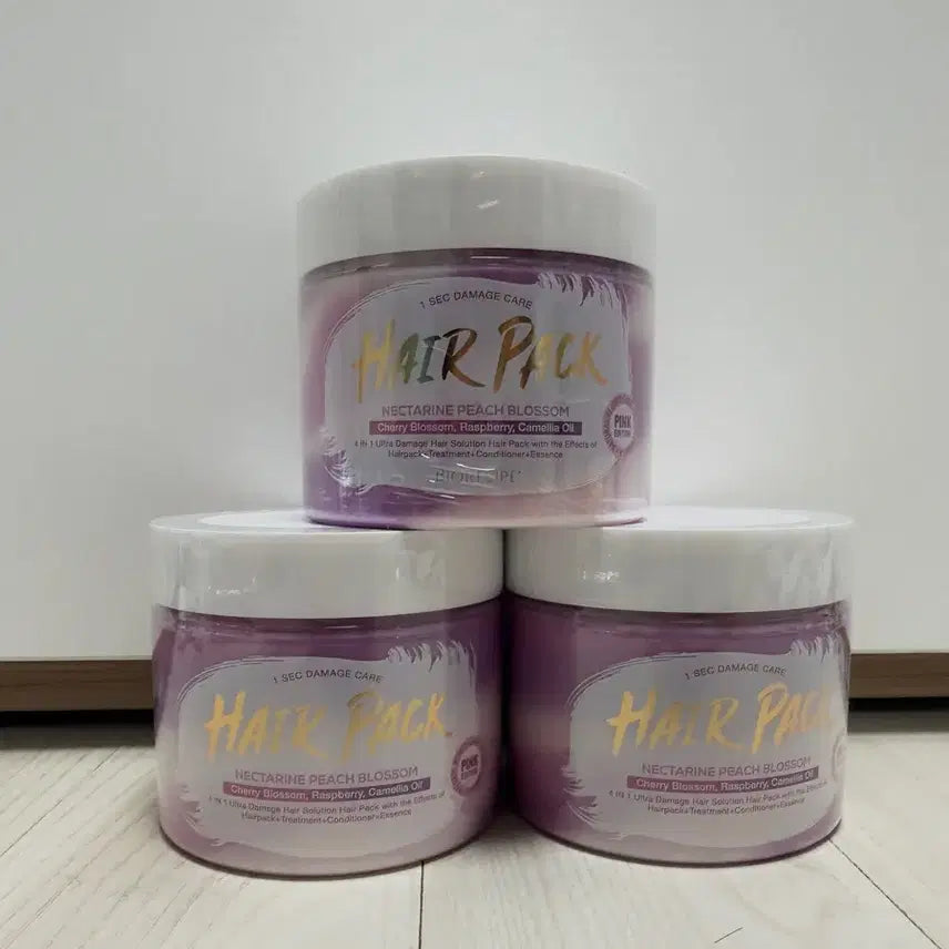 [BUNJANG] Bio Recipe Hair Pack Nectarine Peach Blossom (Set of 3) / 바이오레시피헤어팩 넥타린 피치블로썸 3개 있습니다
