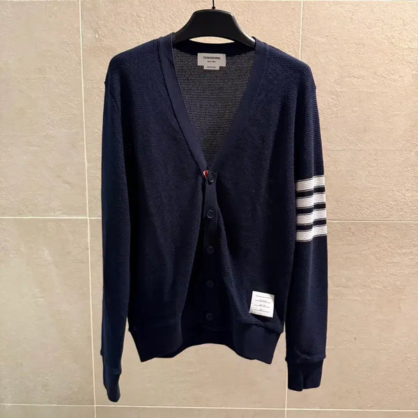 [BUNJANG] Thom Browne Waffle Cardigan Navy Size 2 / 톰브라운 와플 가디건 네이비 [정품, 2사이즈]