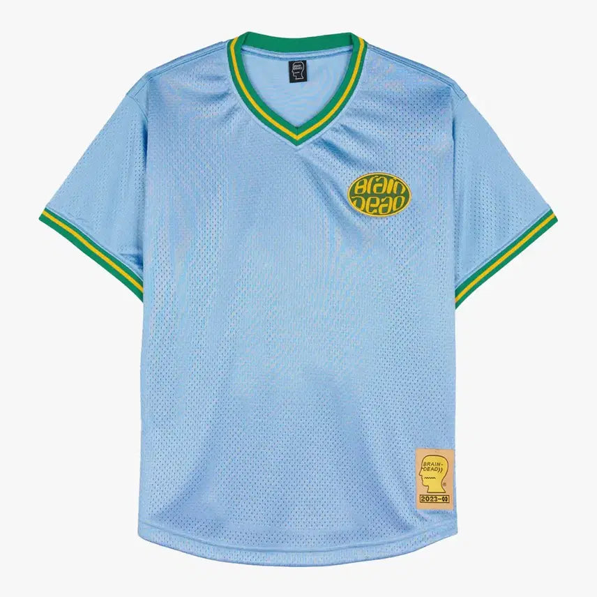 [BUNJANG] Brain Dead Mesh Jersey T-Shirt Blue / 브레인 데드 반팔 메쉬 저지 블루