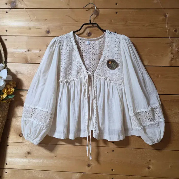 [BUNJANG] Lace Trimmed Cardigan / 레이스배색가디건. /코사지 코디용입니다