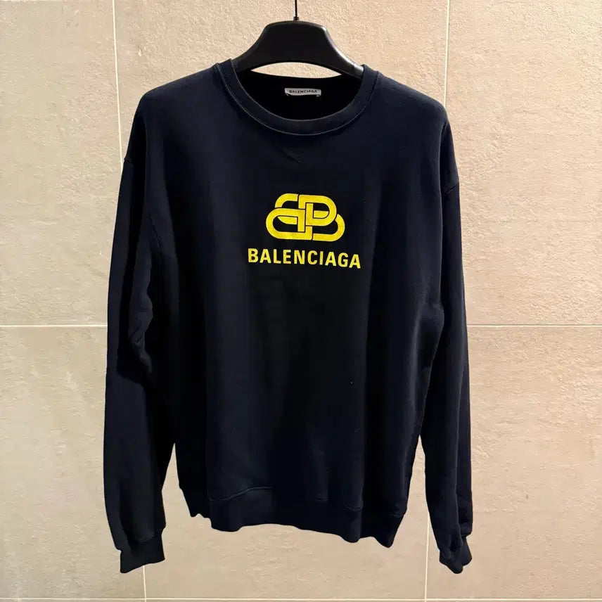 [BUNJANG] Balenciaga BB Logo Sweatshirt / 발렌시아가 BB로고 맨투맨 백화점판 [정품, S]