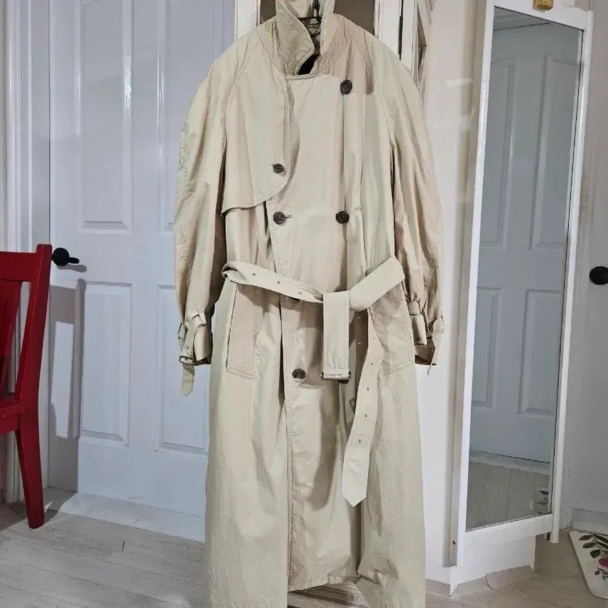 [BUNJANG] Dunhill Beige Trench Coat with Belt / 던힐 베이지색 트렌치코트 벨트 포함