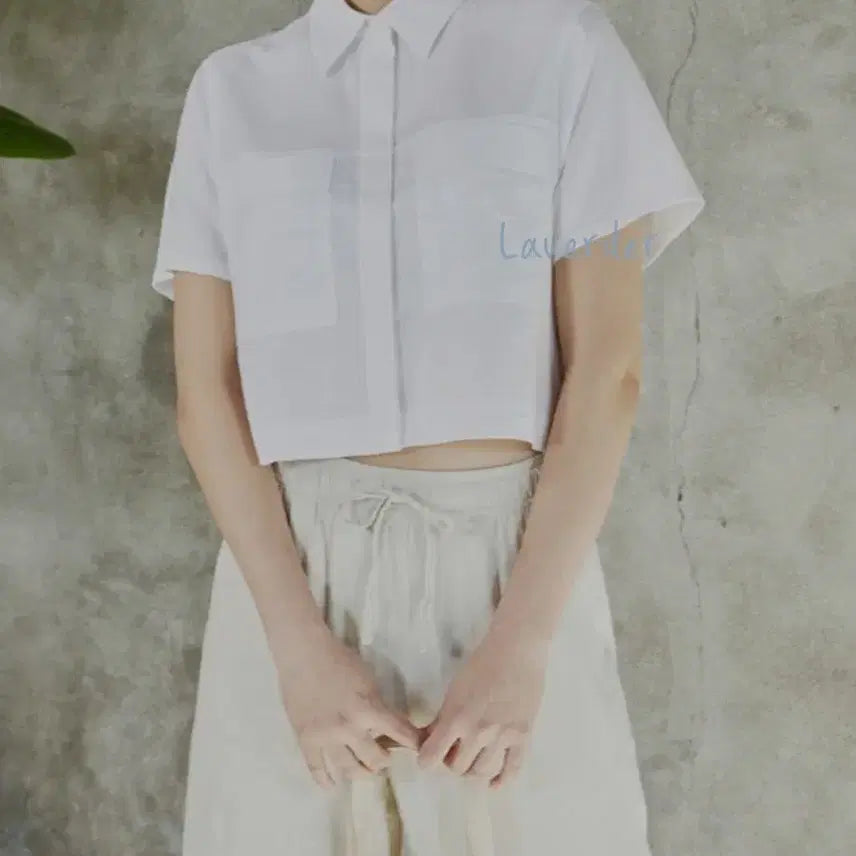 [BUNJANG] TOPTEN Linen Cropped Short-Sleeve Shirt Blouse Cardigan / 탑텐 린넨 크롭 반팔셔츠 블라우스 가디건 85