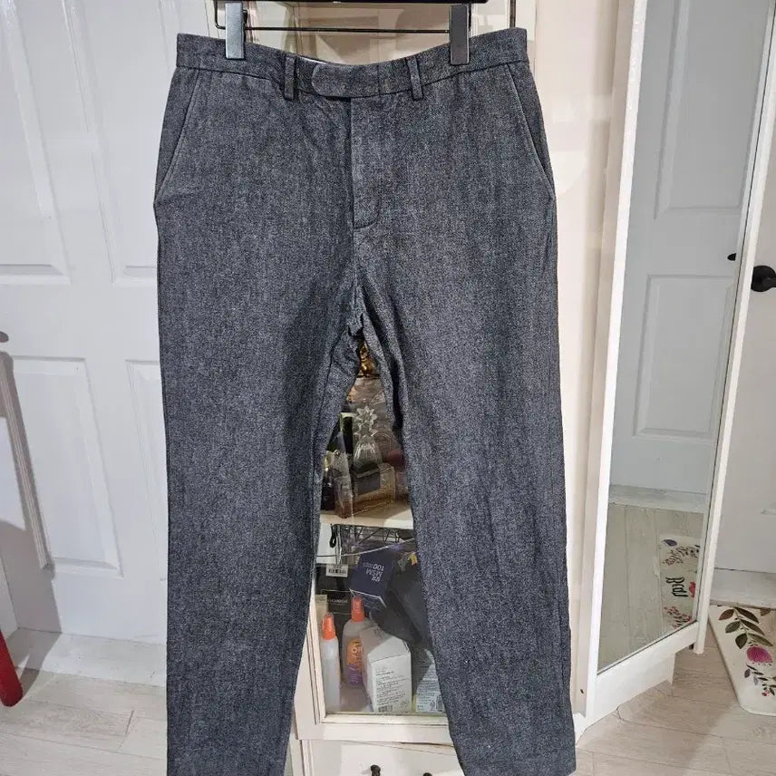 [BUNJANG] Jaycool Check Suit Pants Grey / 제이쿠르 체크 정장 바지 그레이