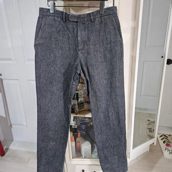 [BUNJANG] Jaycool Check Suit Pants Grey / 제이쿠르 체크 정장 바지 그레이