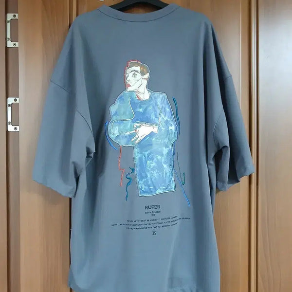 [BUNJANG] ZIOZIA Men's Oversized Fit Short Sleeve T-Shirt (Size 100-105) / 지오송지오 남성 오버핏 반팔 티셔츠 100~105