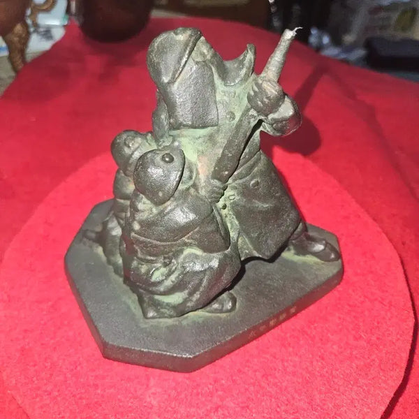 [BUNJANG] 1944 Japan Commemorative Cast Iron Firefighter Statue / [희귀] 1944년 일본 빈티지 근속 기념 소방관 무쇠 조각상