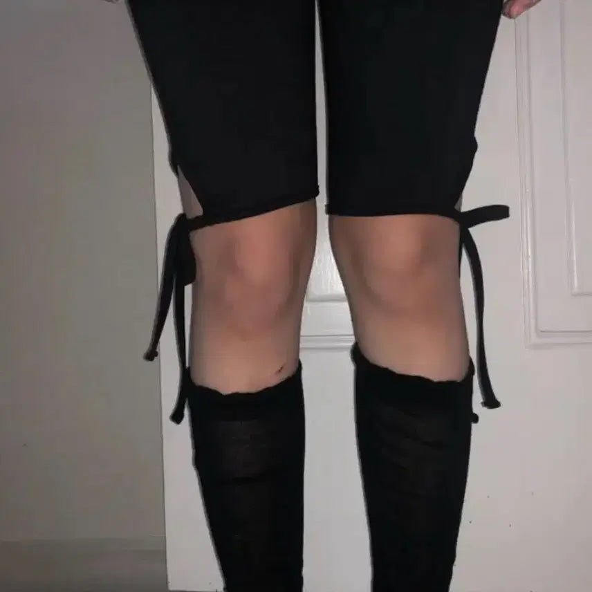 [BUNJANG] Soft Ribbon Leggings Black / 소프트 리본 레깅스 블랙