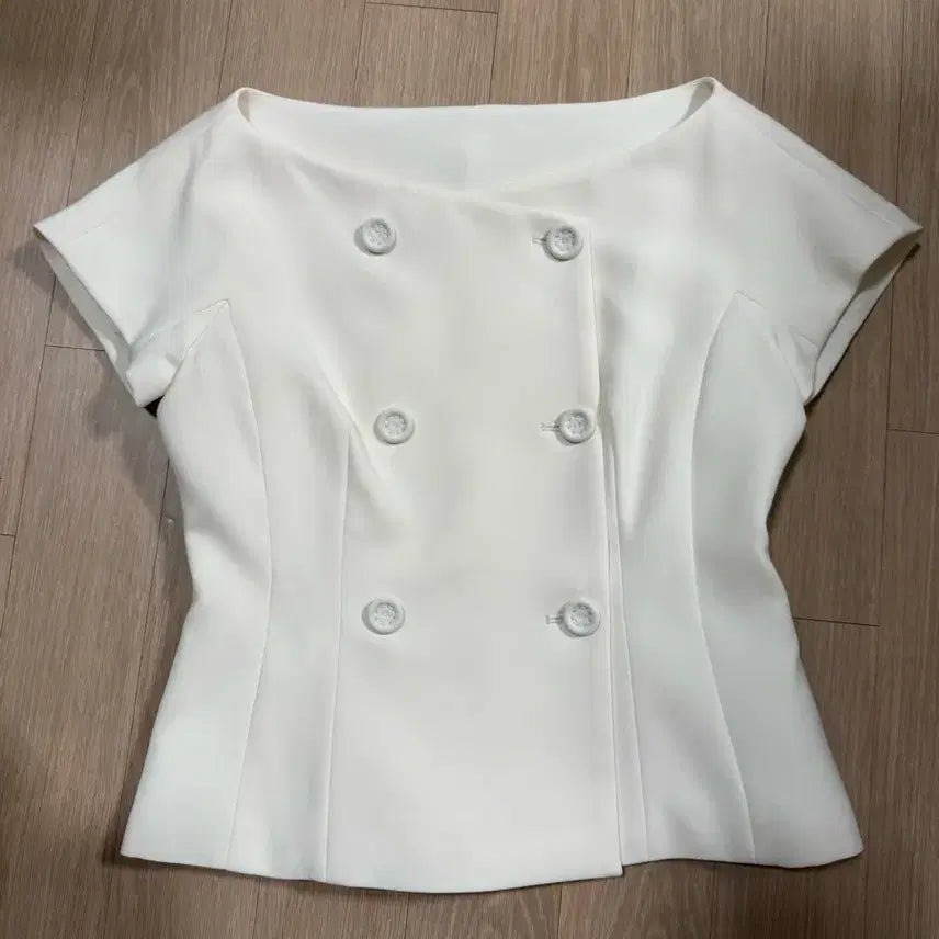 [BUNJANG] Double Button Blouse / 해더블 버튼 블라우스