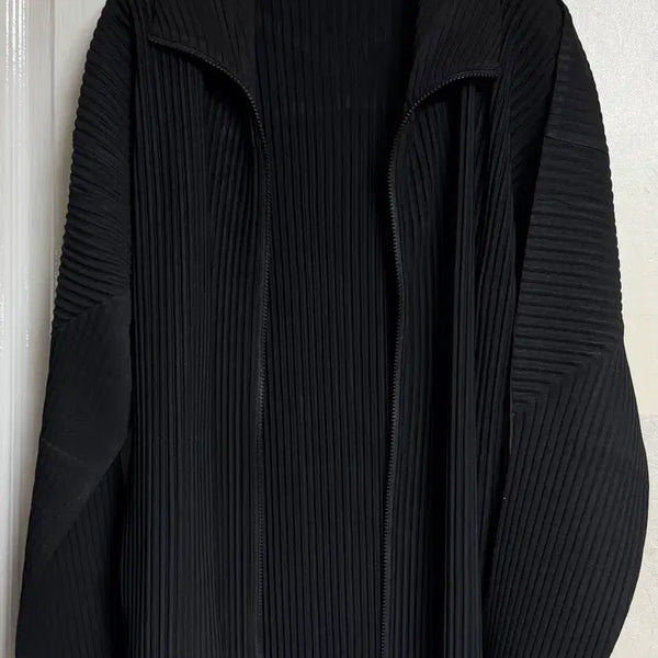 [BUNJANG] Homme Plissé Issey Miyake Basic High Neck Zip-Up Black Size 4 / 옴므플리세 베이직 하이넥 집업 블랙 4