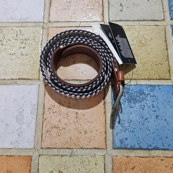 [BUNJANG] H&M Men's Woven Belt Navy/White / h&m 위빙 벨트 네이비/화이트